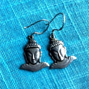 Sterling Silver Buddha Earrings 925